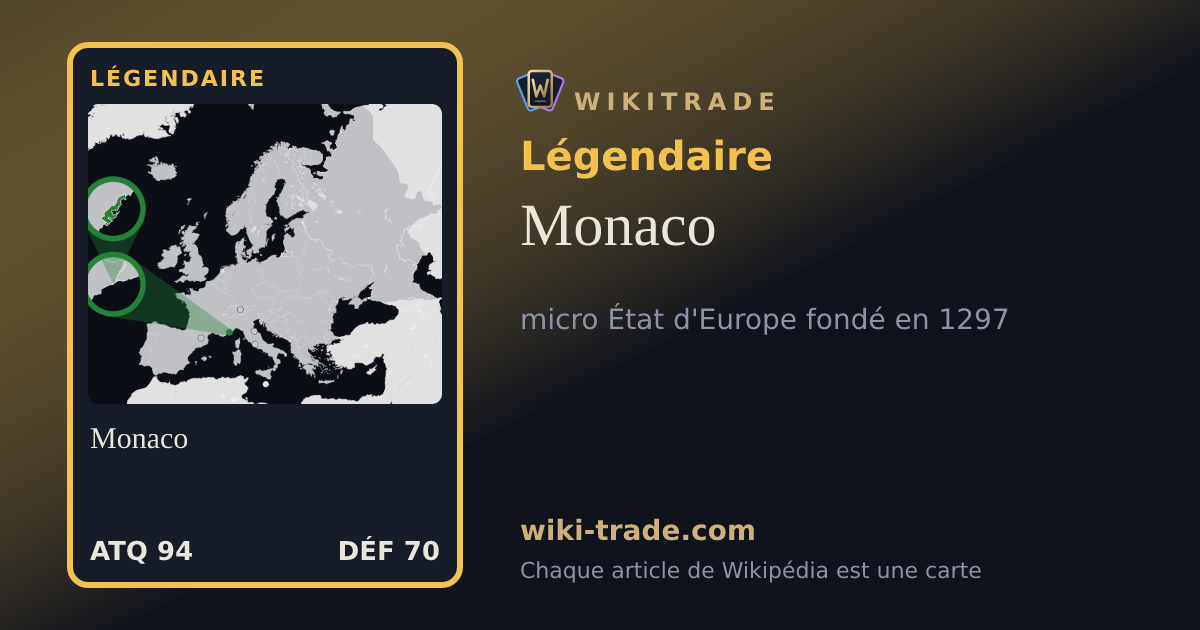 Monaco — carte Légendaire