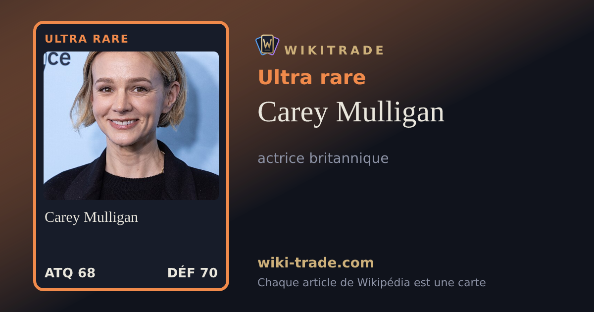 Carey Mulligan — carte Ultra rare