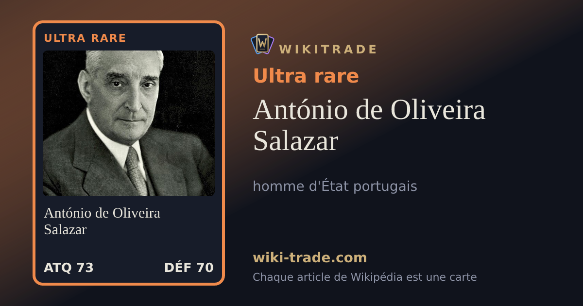 António de Oliveira Salazar — carte Ultra rare