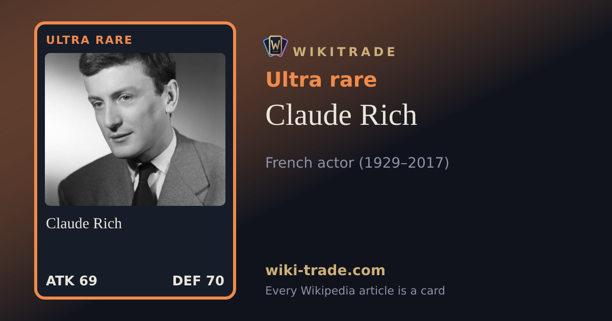 Claude Rich — Ultra rare card