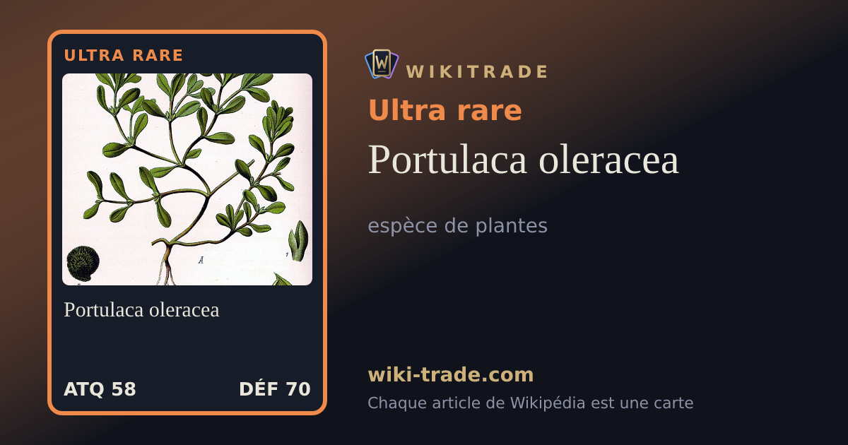 Portulaca oleracea — carte Ultra rare