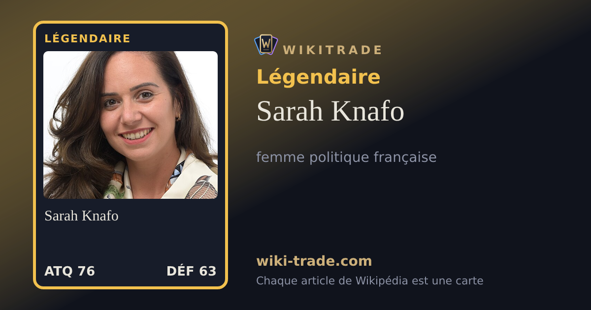 Sarah Knafo — carte Légendaire