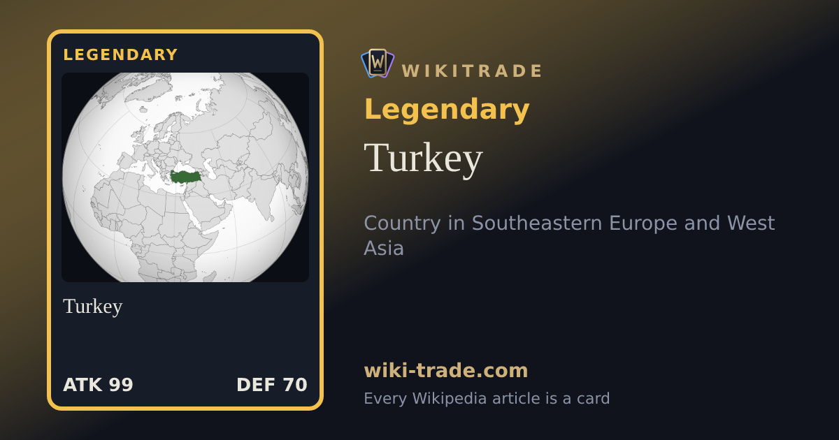 Turkey — Legendary card