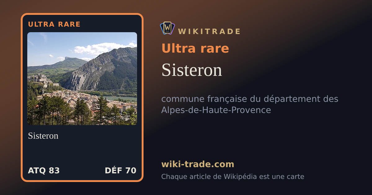 Sisteron — carte Ultra rare