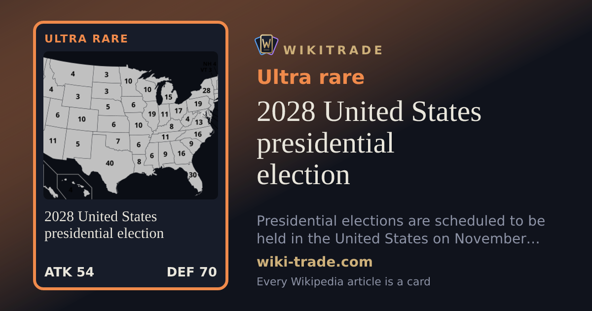 2028 United States presidential election — Ultra rare card