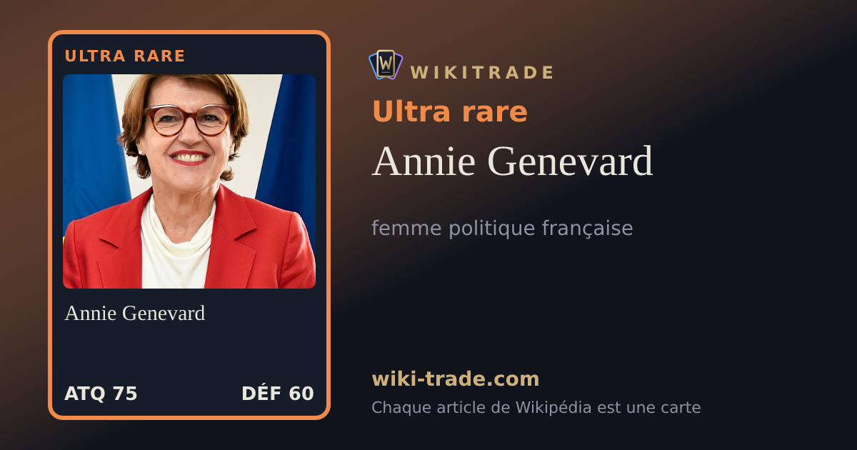 Annie Genevard — carte Ultra rare