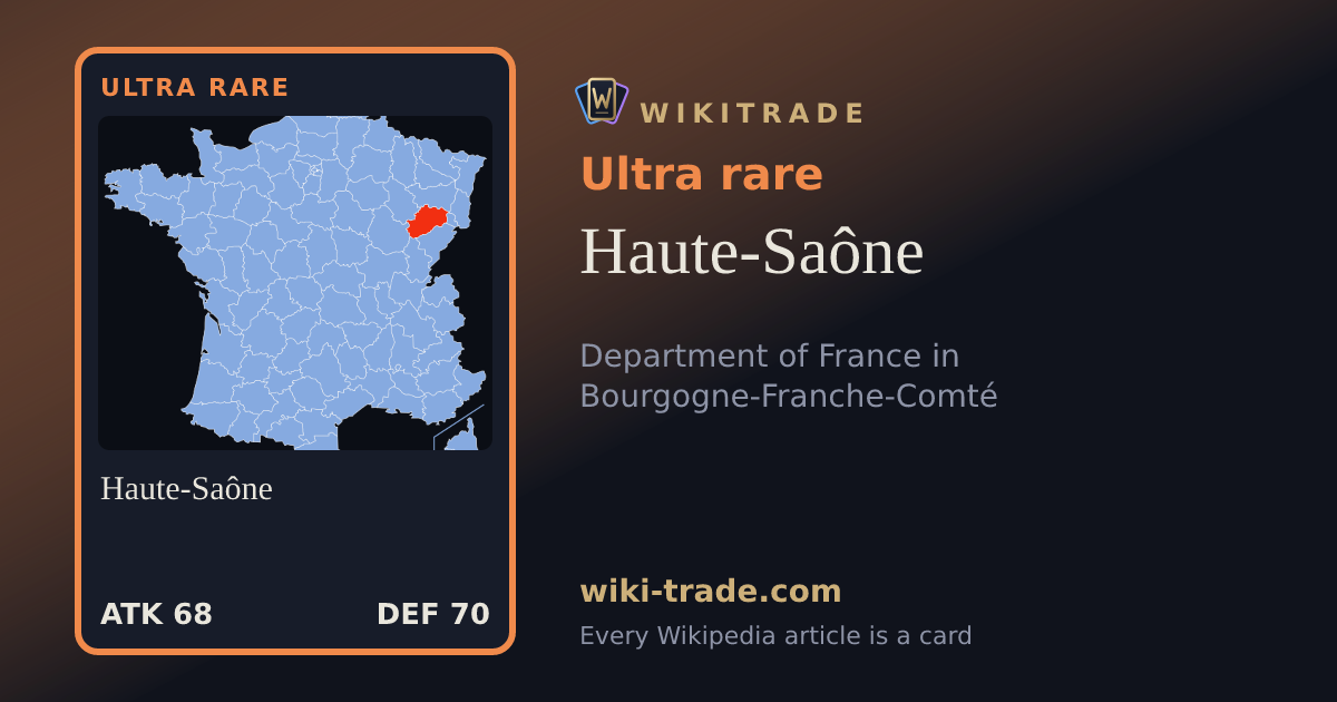 Haute-Saône — Ultra rare card