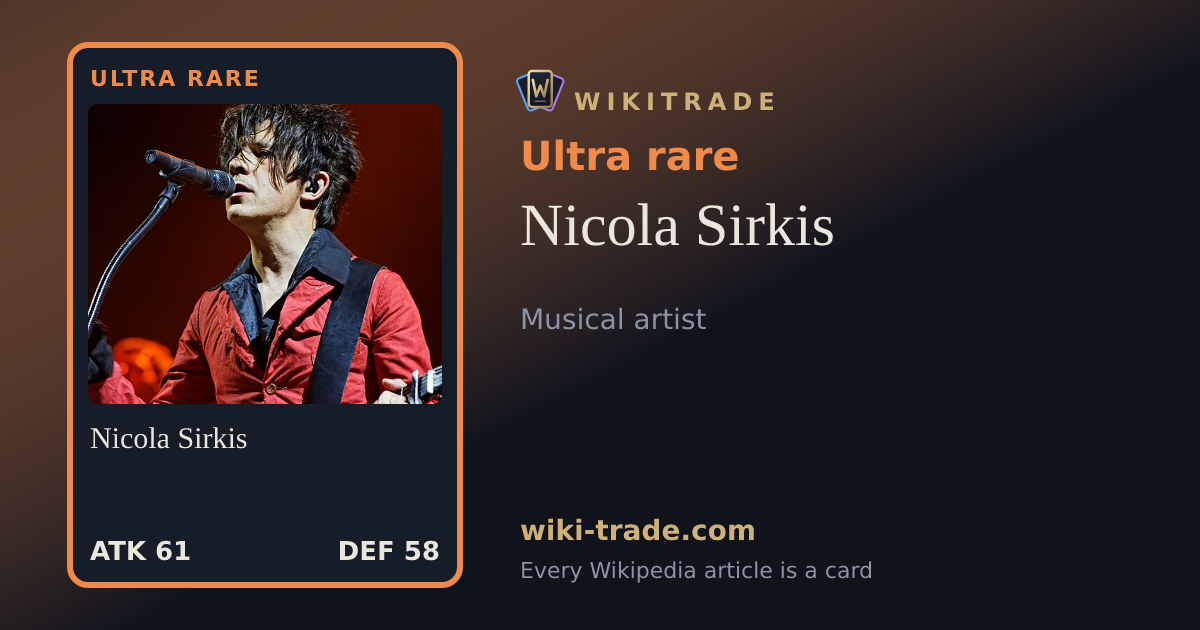 Nicola Sirkis — Ultra rare card