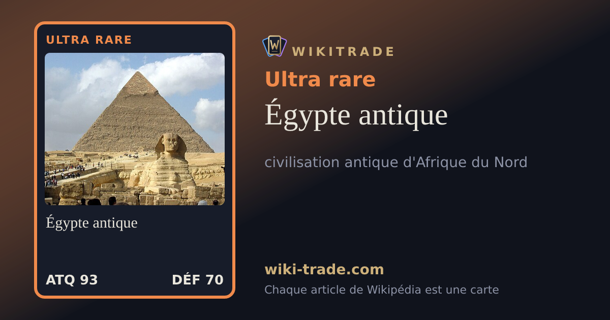 Égypte antique — carte Ultra rare
