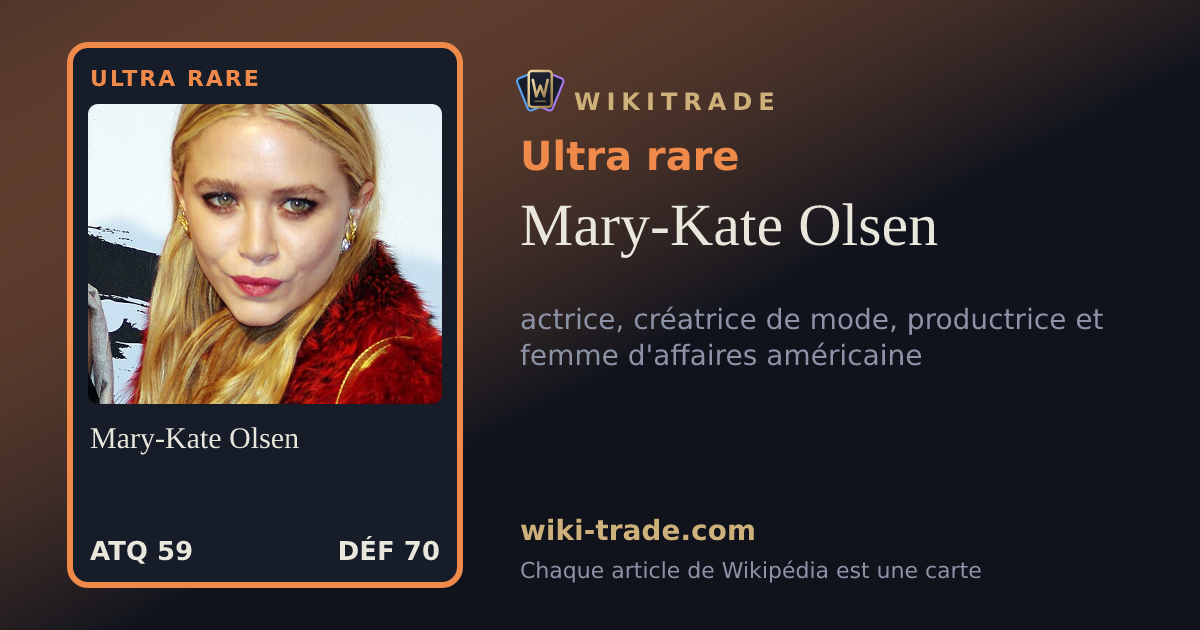 Mary-Kate Olsen — carte Ultra rare