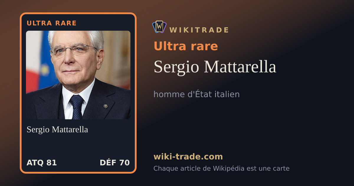 Sergio Mattarella — carte Ultra rare