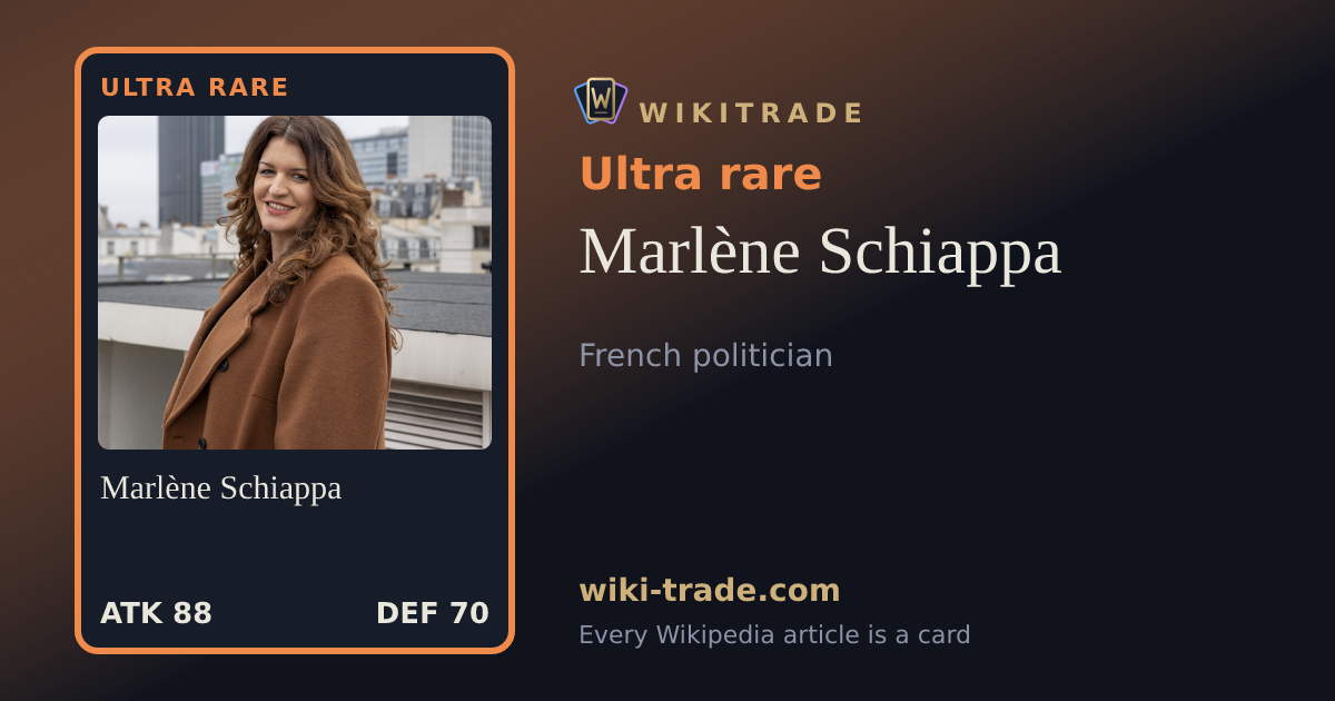 Marlène Schiappa — Ultra rare card