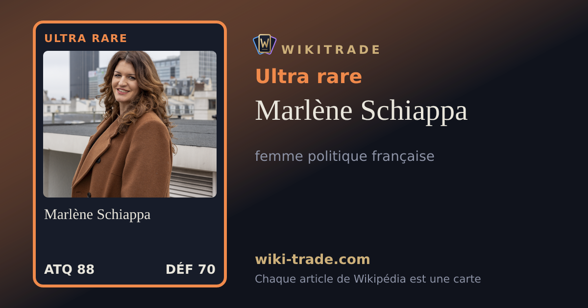 Marlène Schiappa — carte Ultra rare