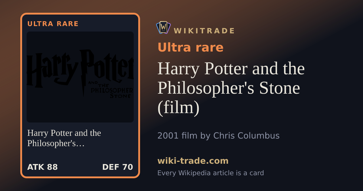Harry Potter and the Philosopher's Stone (film) — Ultra rare card