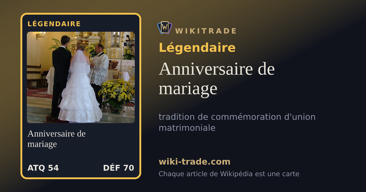 Anniversaire de mariage — carte Légendaire