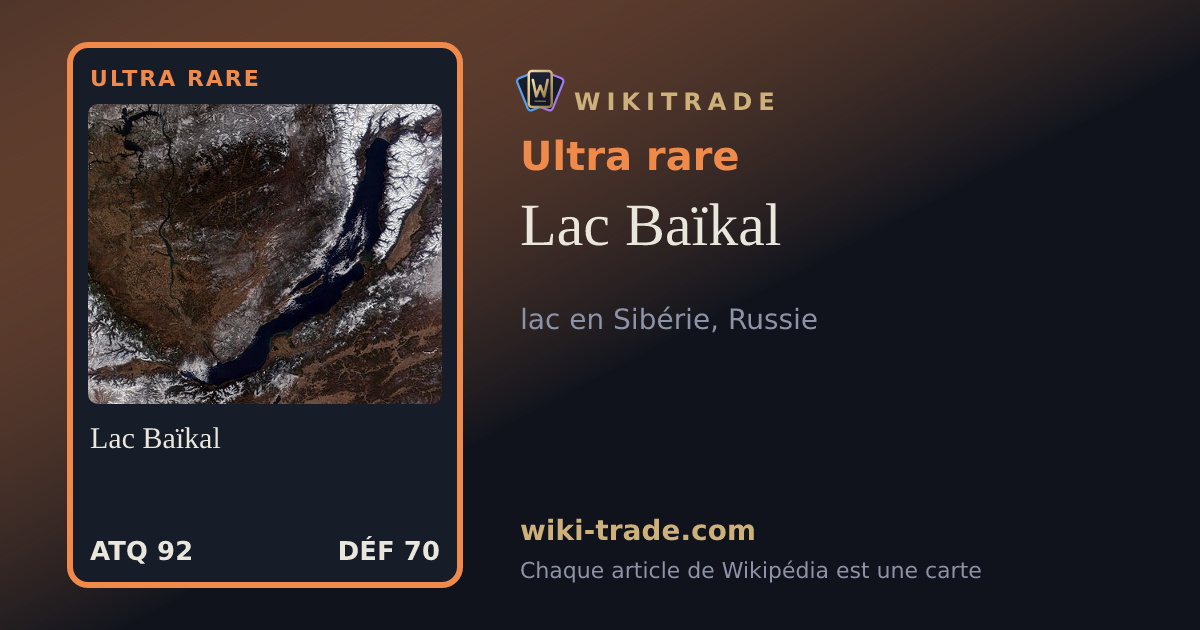 Lac Baïkal — carte Ultra rare