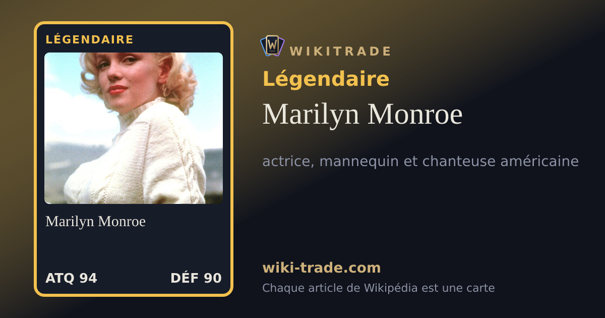 Marilyn Monroe — carte Légendaire