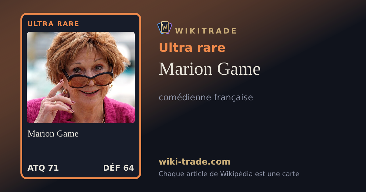 Marion Game — carte Ultra rare