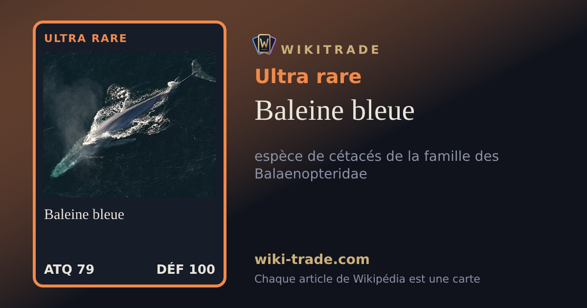 Baleine bleue — carte Ultra rare