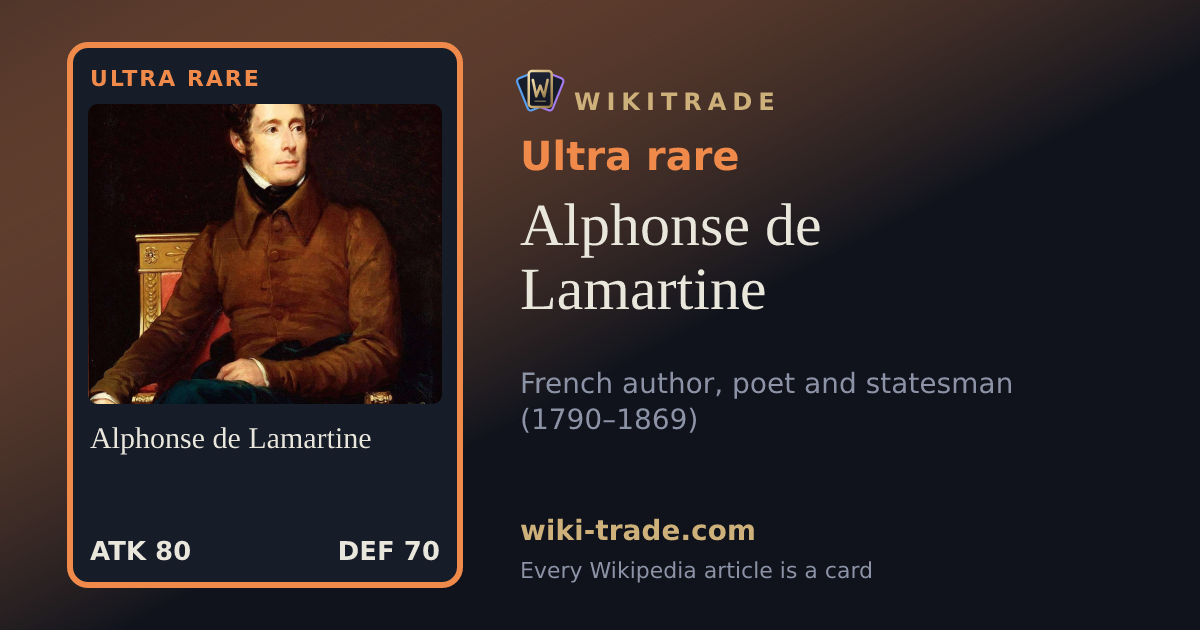 Alphonse de Lamartine — Ultra rare card