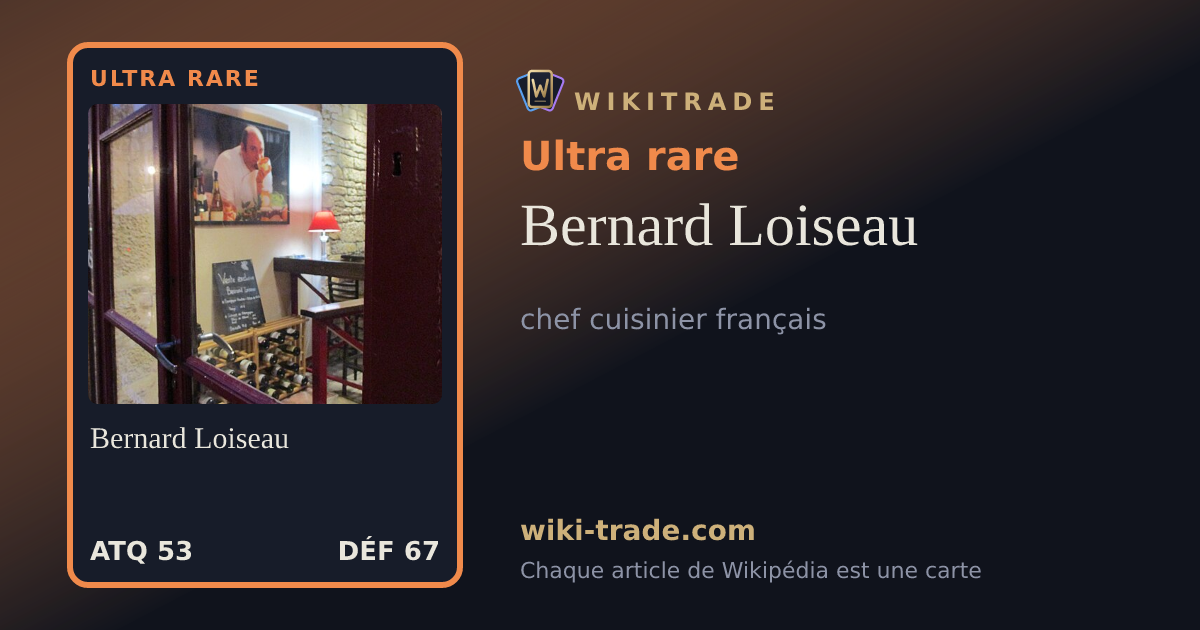 Bernard Loiseau — carte Ultra rare
