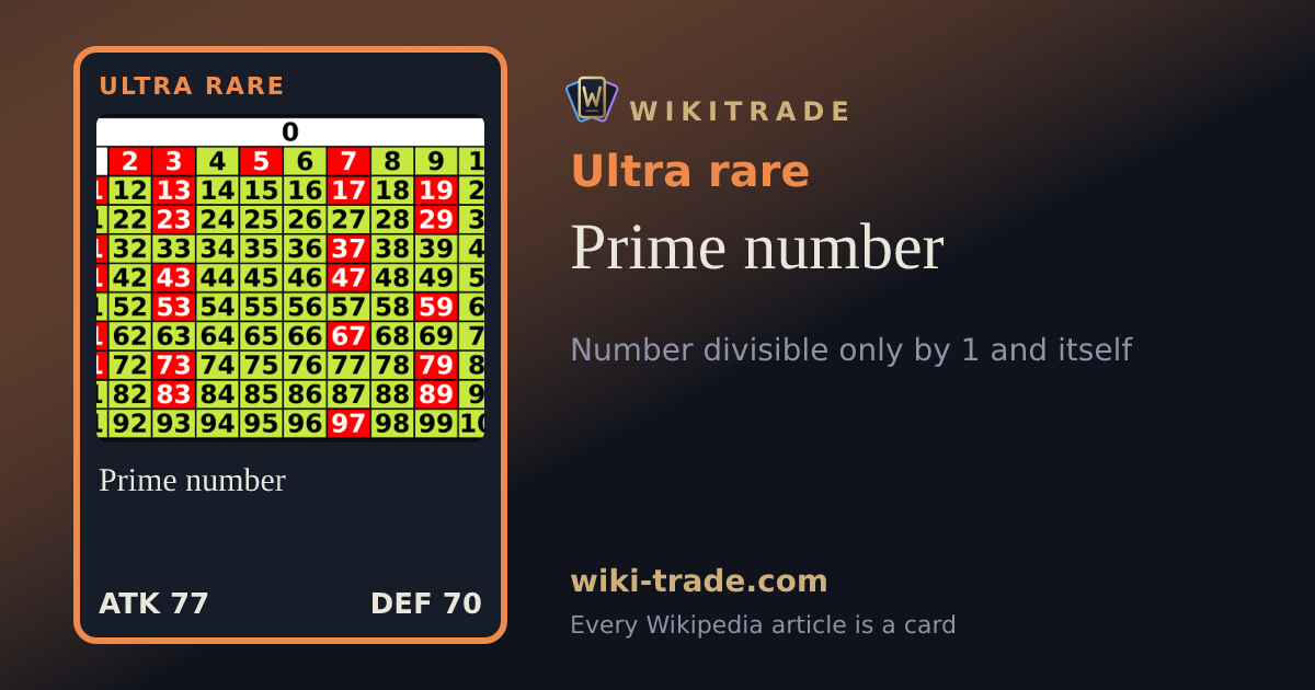 Prime number — Ultra rare card