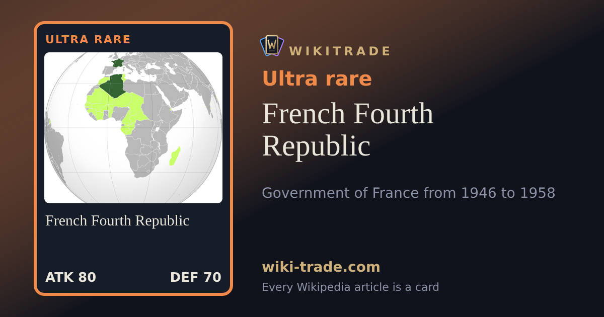 French Fourth Republic — Ultra rare card
