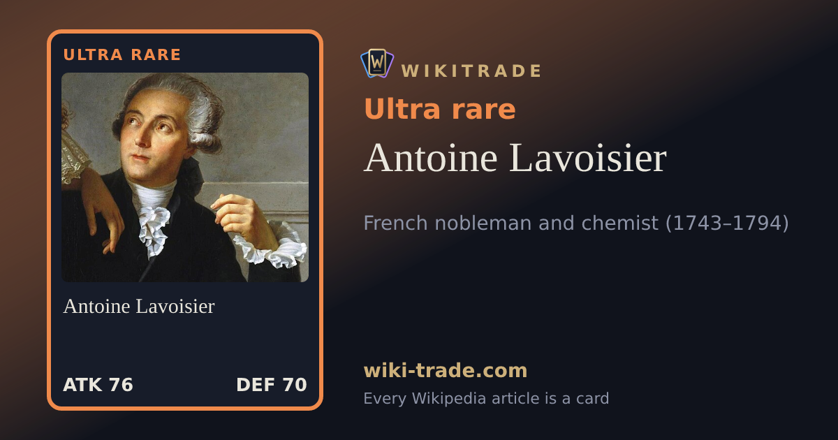 Antoine Lavoisier — Ultra rare card