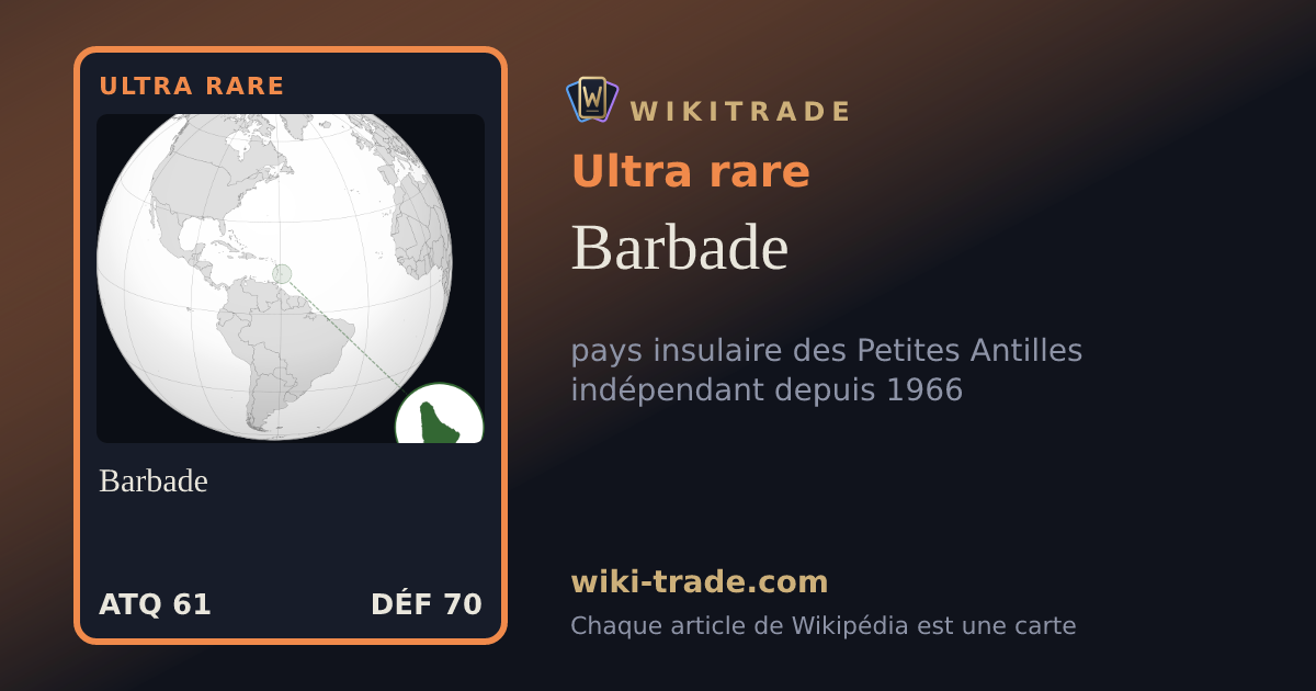 Barbade — carte Ultra rare