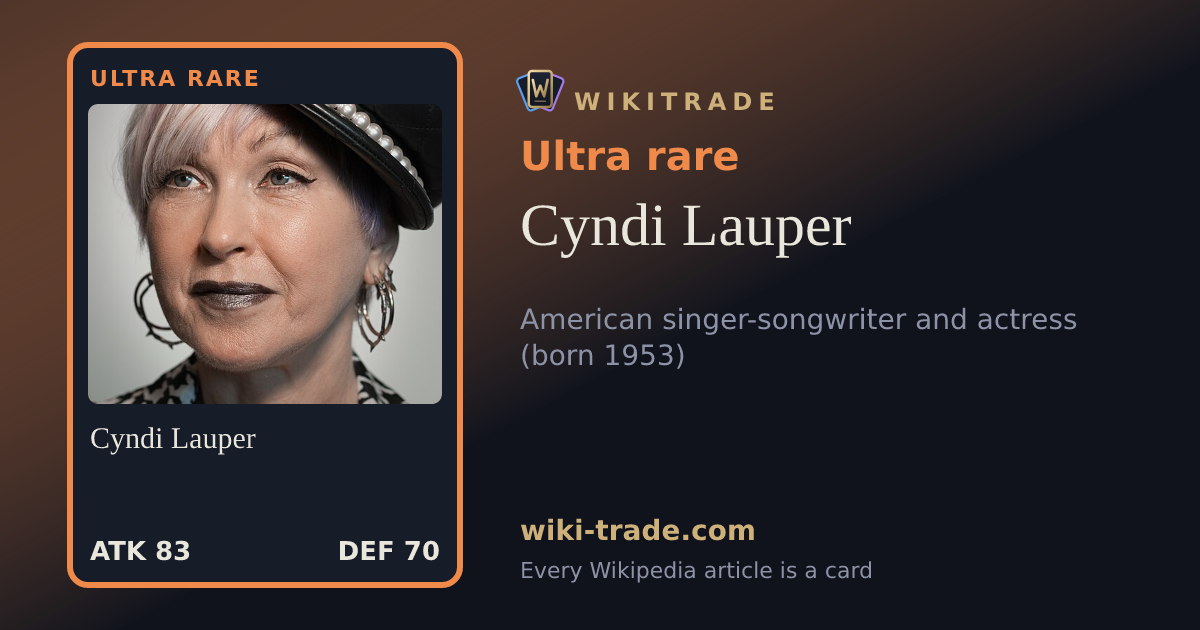 Cyndi Lauper — Ultra rare card