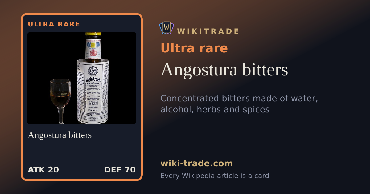 Angostura bitters — Ultra rare card