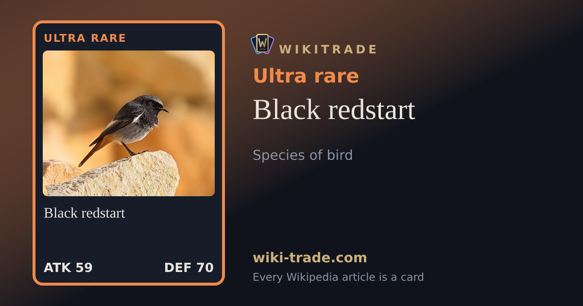 Black redstart — Ultra rare card