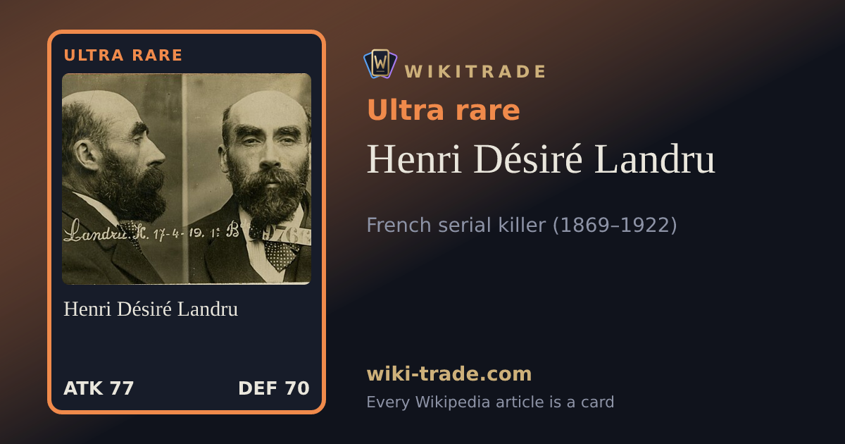 Henri Désiré Landru — Ultra rare card