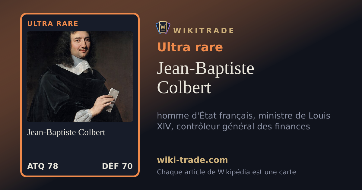 Jean-Baptiste Colbert — carte Ultra rare