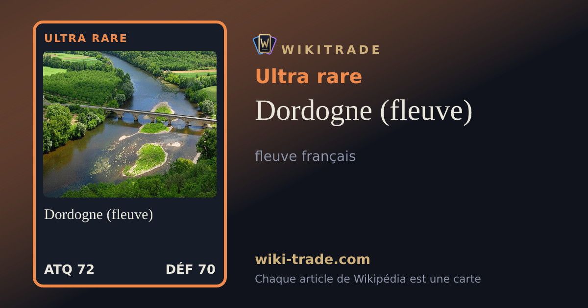 Dordogne (fleuve) — carte Ultra rare