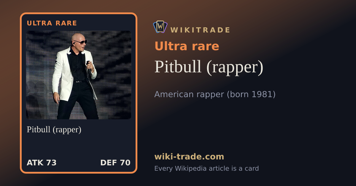 Pitbull (rapper) — Ultra rare card