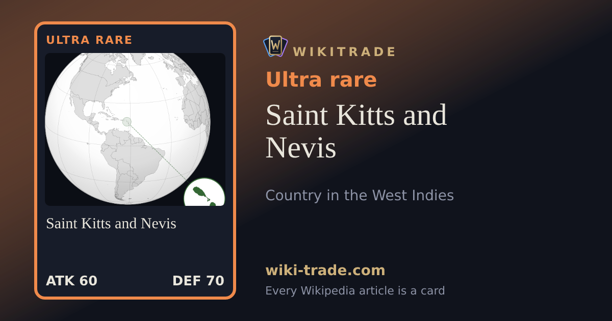 Saint Kitts and Nevis — Ultra rare card