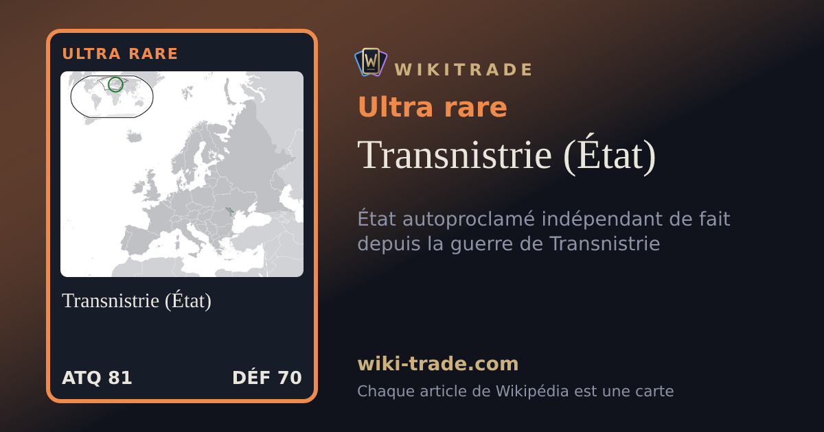Transnistrie (État) — carte Ultra rare