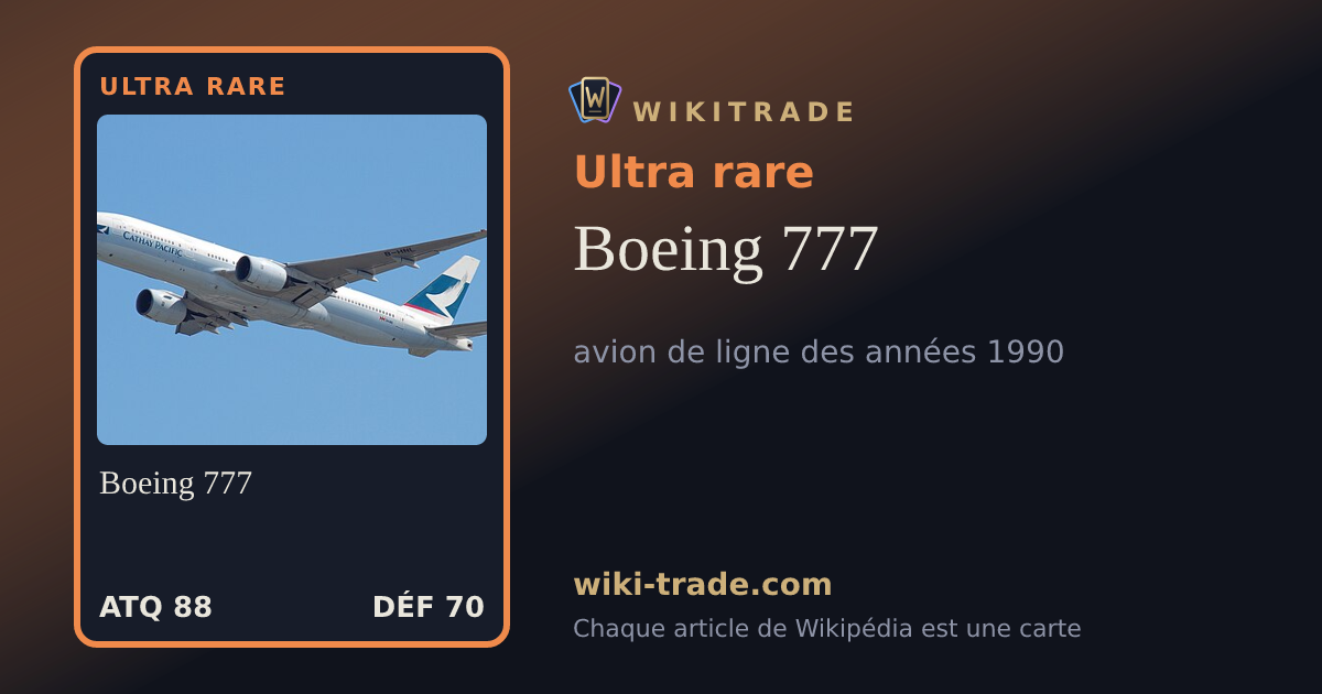 Boeing 777 — carte Ultra rare