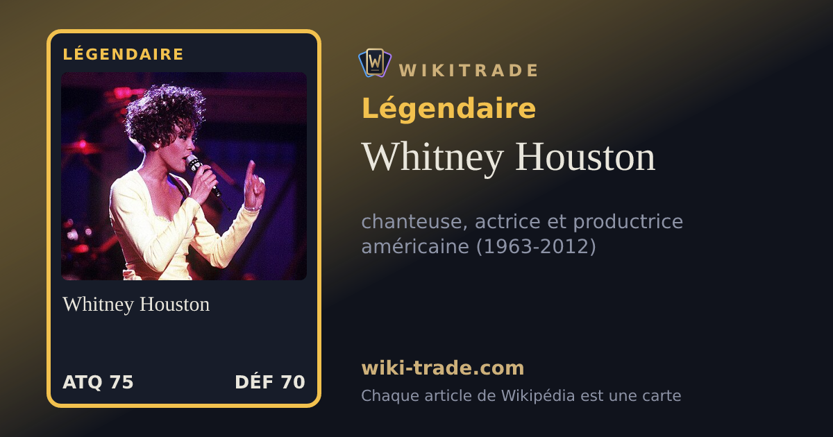 Whitney Houston — carte Légendaire
