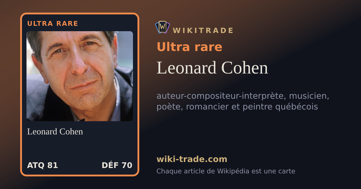 Leonard Cohen — carte Ultra rare
