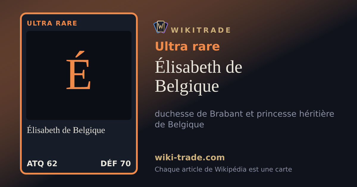 Élisabeth de Belgique — carte Ultra rare