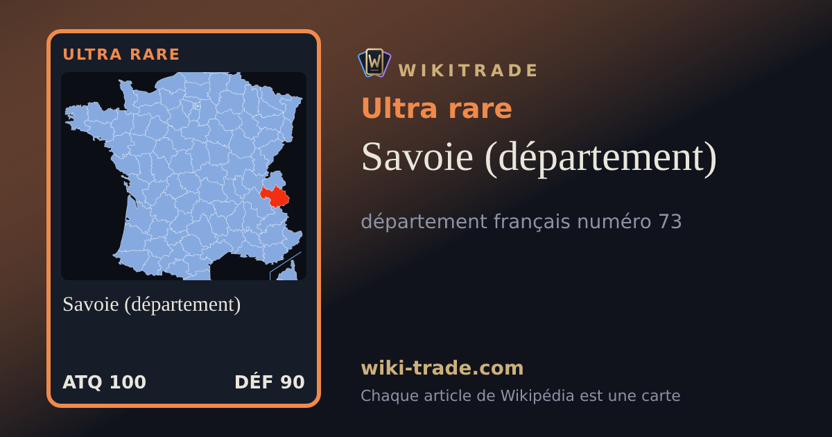 Savoie (département) — carte Ultra rare