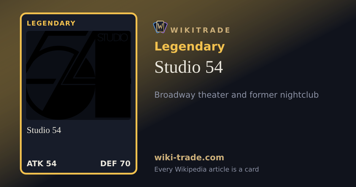 Studio 54 — Legendary card