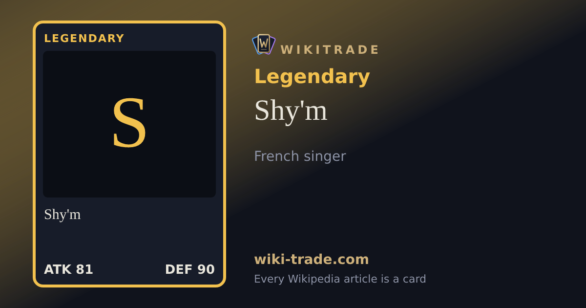 Shy'm — Legendary card