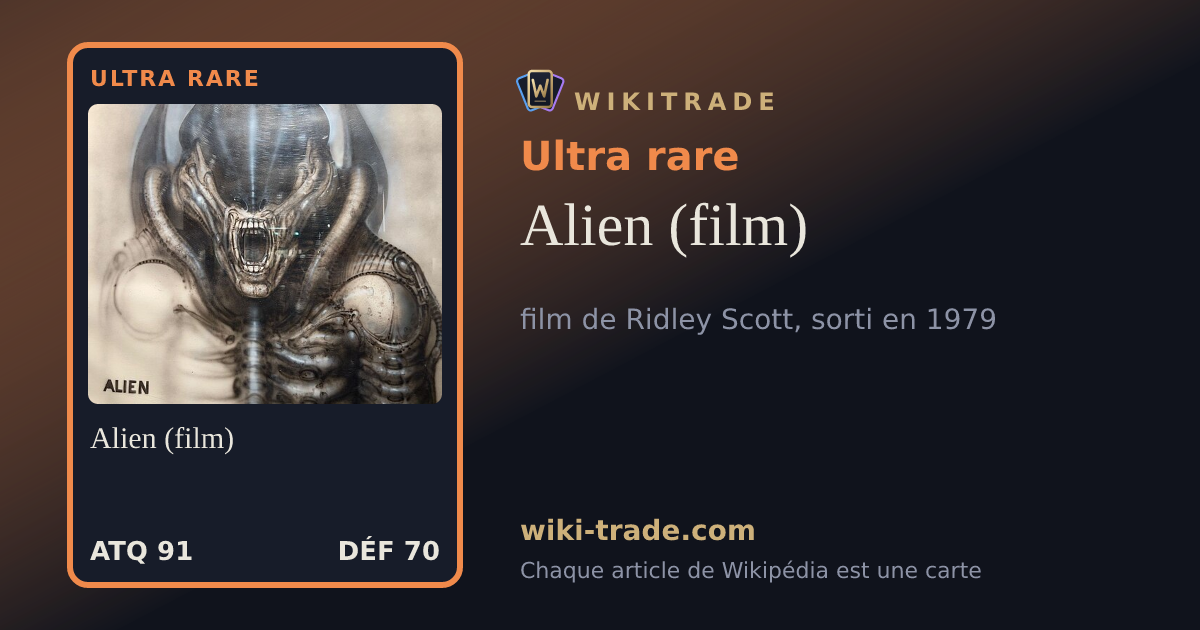 Alien (film) — carte Ultra rare