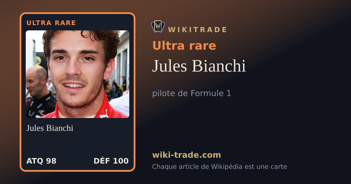 Jules Bianchi — carte Ultra rare