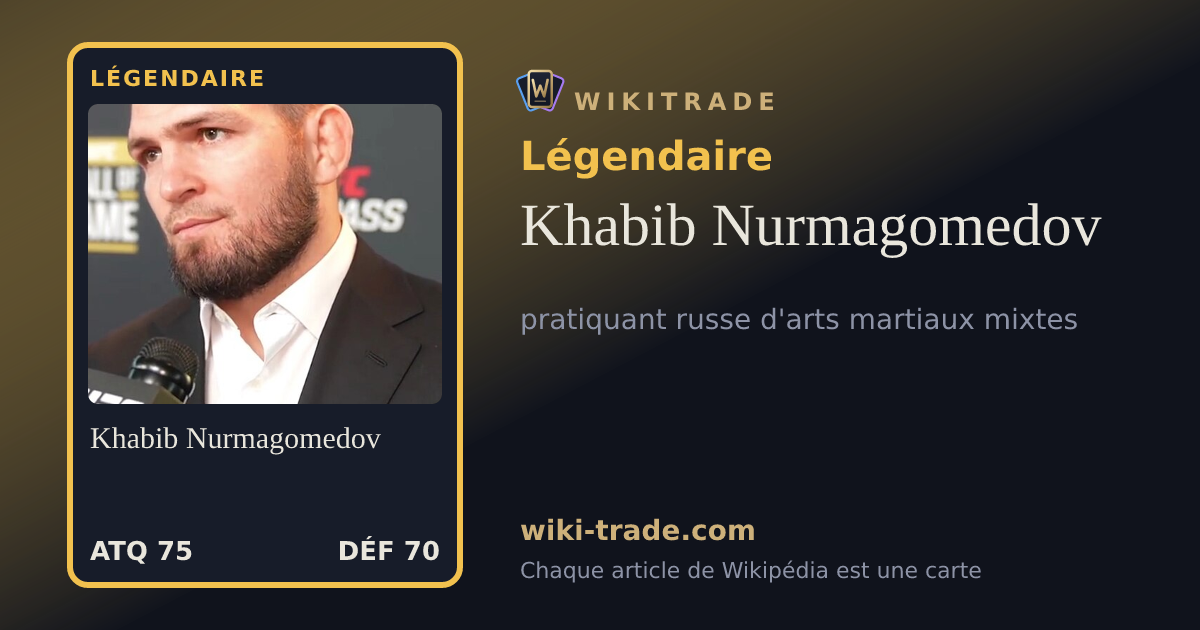 Khabib Nurmagomedov — carte Légendaire