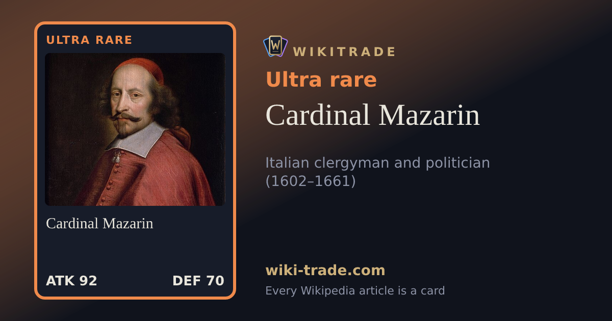 Cardinal Mazarin — Ultra rare card
