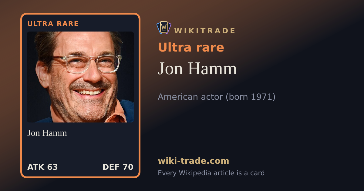 Jon Hamm — Ultra rare card